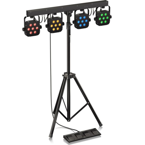 BEHRINGER STAGE TRI LED BUNDLE ST1 PAR LED BARRA T PEDALIERA E BORSE ALL IN ONE