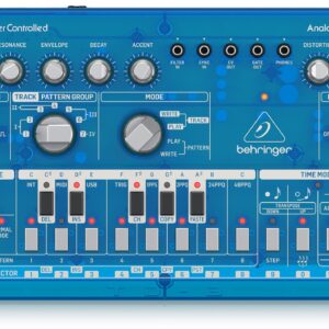 BEHRINGER TD-3 BB CELESTE SINTETIZZATORE ANALOGICO DI BASSI CON STEP SEQUENCER ARPEGGIATORE E FILTRO RISONANTE