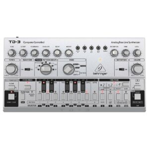BEHRINGER TD-3 SR SILVER SINTETIZZATORE ANALOGICO DI BASSI CON STEP SEQUENCER, ARPEGGIATORE E FILTRO RISONANTE