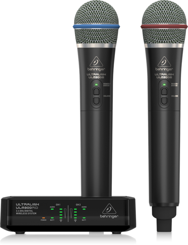 BEHRINGER ULM302 MIC DOPPIO RADIOMICROFONO PALMARE WIRELESS DIGITALE 2,4 GHz