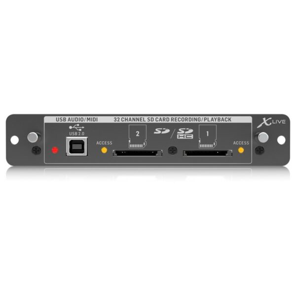 BEHRINGER X-LIVE SCHEDA DI ESPANSIONE X32 PER REC/PLAYBACK A 32 CANALI SU SD/SDHC E INTERFACCIA MIDI USB