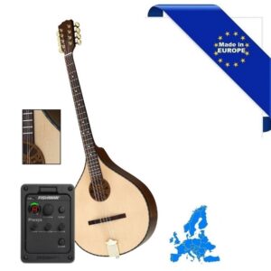 HORA BOUZOUKI CONCERT IRLANDESE AMPLIFICATO FISHMAN PRESYS-101 TOP ABETE MASSELLO FONDO FASCE ACERO MASSELLO BINDING ROSETTA INTARSIATI MANICO ACERO TASTIERA PALISSANDRO
