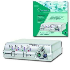 GEMBIRD AUTOMATIC CPU SWITCH W/AUDIO SUPPORT, 2 PCS
