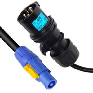 CAVO ALIMENTAZIONE RETE 1 MT NEUTRIK POWERCON 20A NAC3FCA A PCE-013-6X 16A-3P POWER-LINK-CORD ISOLAMENTO NEOPRENE H07RN-F 3X2.5MM2