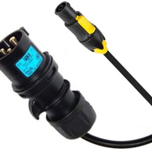 CAVO ALIMENTAZIONE RETE 3 MT SPINA CEE PCE-013-6X IN MASCHIO 16A-3P USCITA PRESA NEUTRIK POWERCON TRUE-1 16A OUT POWER-LINK-CORD ISOLAMENTO NEOPRENE H07RN-F 3X2.5MM2