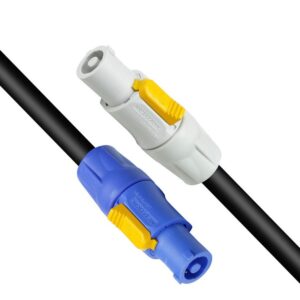 CAVO ALIMENTAZIONE RETE 1 MT NEUTRIK POWERCON 16A DA NAC3FCA A NAC3FCB POWER-LINK-CORD ISOLAMENTO NEOPRENE H07RN-F 3X2.5MM2