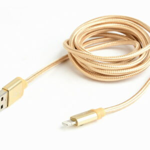 CABLEXPERT CAVO MICRO-USB INTRECCIATO IN COTONE CON CONNETTORI METALLICI, 1,8 M, NERO