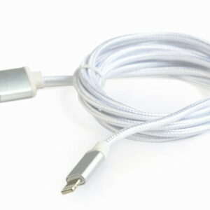 CABLEXPERT CAVO MICRO-USB INTRECCIATO IN COTONE CON CONNETTORI METALLICI, 1,8 M, NERO