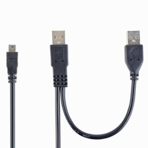 CABLEXPERT DUAL USB A TO MINI-USB CABLE, 3 FT