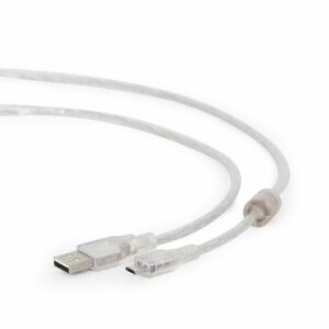CABLEXPERT MICRO-USB CABLE, 1.8 M, TRANSPARENT JACKET