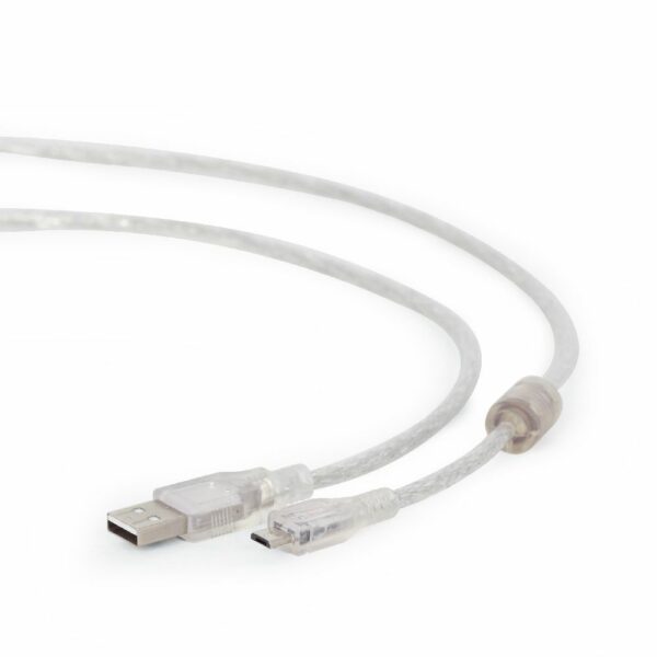 CABLEXPERT MICRO-USB CABLE, 1.8 M, TRANSPARENT JACKET
