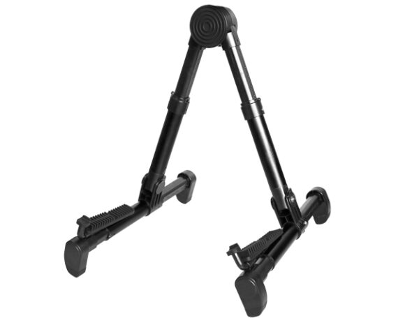 CHERRY MUSIC S-6 SUPPORTO PROFESSIONALE DA TERRA PER CHITARRA BASS VIOLINO E UKULELE IN METALLO COLORE NERO