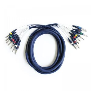 COBRA 57133 CAVO MULTICORE DI 3 METRI DA 8 A 8 JACK MASCHI MONO 1/4″ 6.3 MM