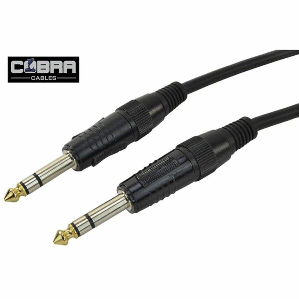 COBRA CL010-005 CAVO JACK STEREO 6,35MM A JACK STEREO 6,35MM 50 CENTIMETRI