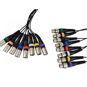 COBRA CP070-10 CAVO MULTICORE DI 10 METRI DA 8 XLR FEMMINA A 8 XLR MASCHIO