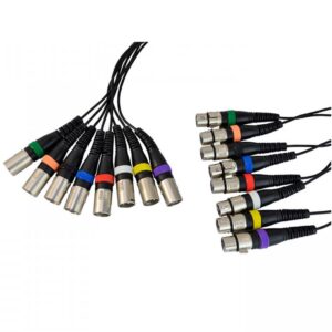 COBRA CP070-15 CAVO MULTICORE DI 15 METRI DA 8 XLR FEMMINA A 8 XLR MASCHIO