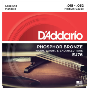 D’ADDARIO EJ76 CORDE PER MANDOLA PHOSPHOR BRONZE MEDIUM GAUGE 15-52