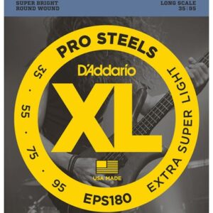 D’ADDARIO EPS180 EXTRA SUPER LIGHT CORDIERA PER BASSO ELETTRICO 4 CORDE SCALA LUNGA 035 – 095