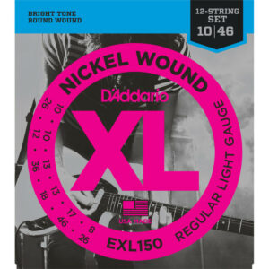 D’ADDARIO EXL150 REGULAR LIGHT CORDIERA PER CHITARRA ELETTRICA 12 CORDE NICKEL WOUND 10-46