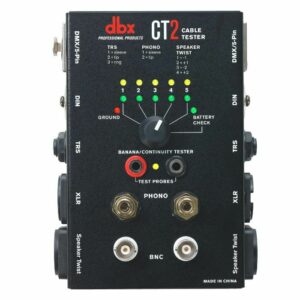 DBX CT2 TESTER CAVI AUDIO JACK – XLR – BNC – DMX – SPEAKON – MIDI – RCA