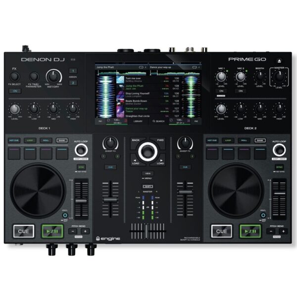 DENON DJ PRIME GO CONSOLE CONTROLLER STANDALONE A BATTERIA PER DJ 2 DECK CON TOUCH SCREEN 7" USB