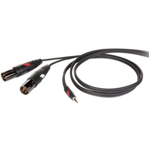 DIE HARD DHG595LU18 CAVO AUDIO STEREO PROFESSIONALE MINI JACK 3,5MM – DOPPIO XLR M 1.8 METRI