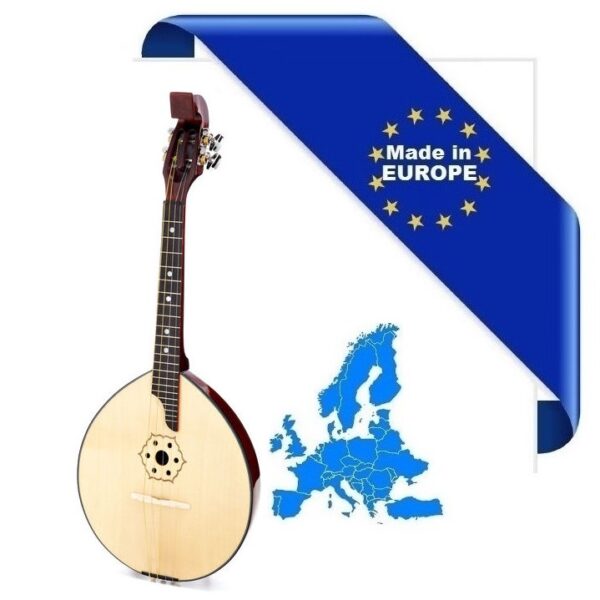 DOMRA 4 CORDE ( BALALAIKA ) MADE IN EUROPE TOP ABETE MASSELLO FONDO FASCE ACERO MASSELLO MANICO ACERO SCALA 350mm