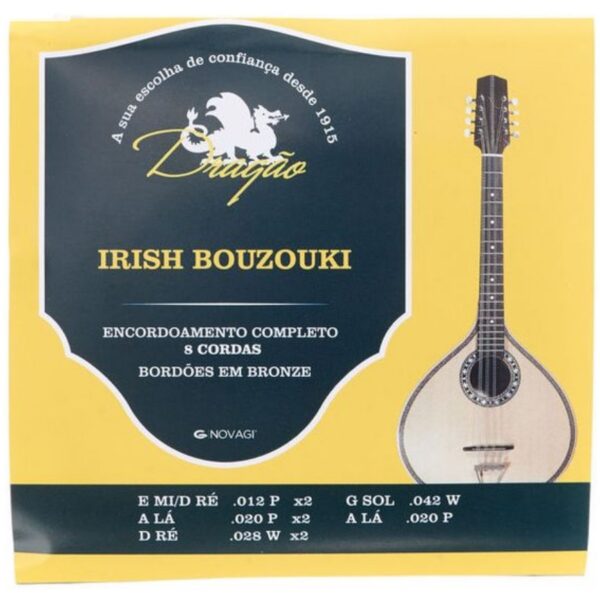 DRAGAO D070 MUTA DI 8 CORDE PER IRISH BOUZOUKI TERMINALE AD ANELLO LOOP END