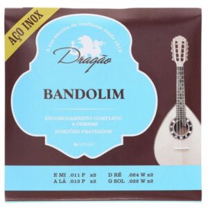DRAGAO D076 MUTA DI 8 CORDE PER MANDOLINO BANDOLIM IN ACCIAIO INOX