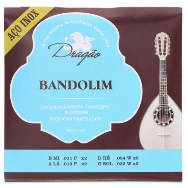 DRAGAO D076 MUTA DI 8 CORDE PER MANDOLINO BANDOLIM IN ACCIAIO INOX