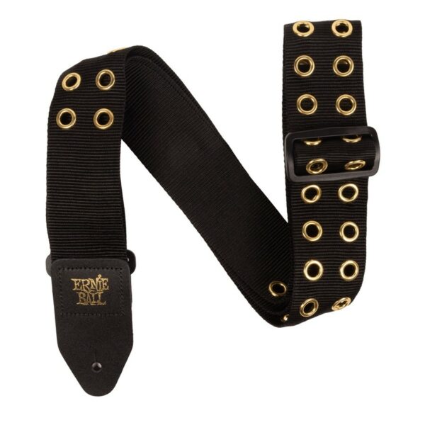 Ernie ball 5398 premium hole lotta metal gold strap