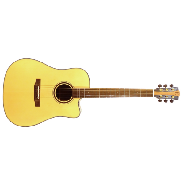 EFFEDOT D-2-28G-CEQ CHITARRA ACUSTICA DREADNOUGHT AMPLIFICATA FINITURA LUCIDA FASCE E FONDO IN PALISSANDRO MANICO IN MOGANO PRE FISHMAN COLORE NATURAL