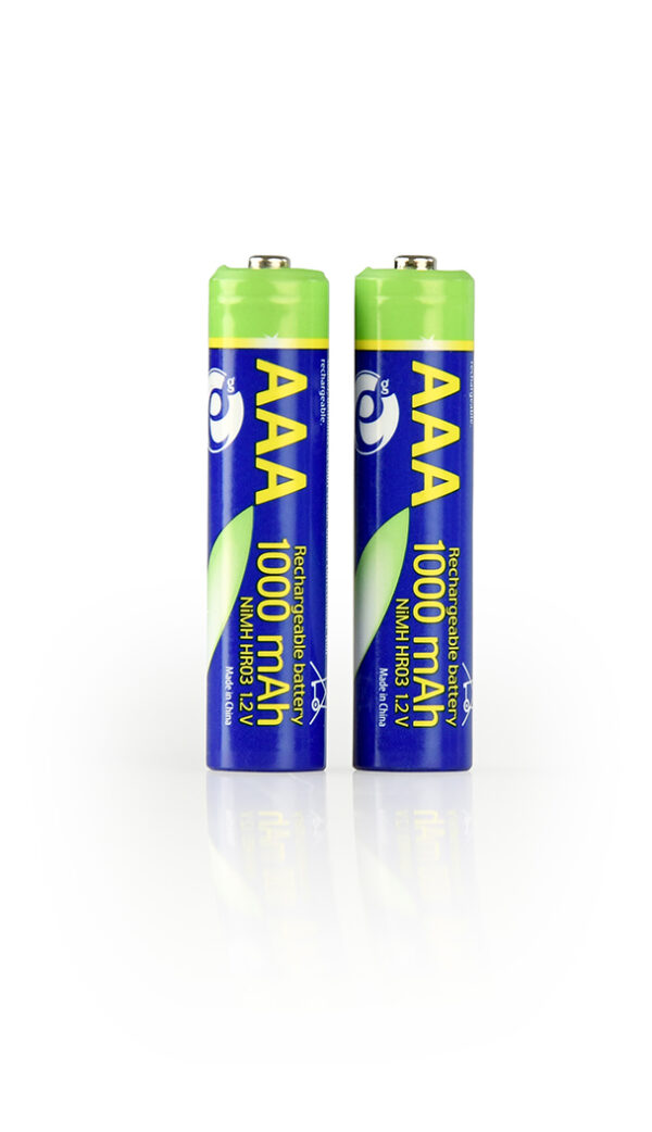 ENERGENIE NI-MH RECHARGEABLE AAA BATTERIES, 1000MAH, 2PCS BLISTER PACK
