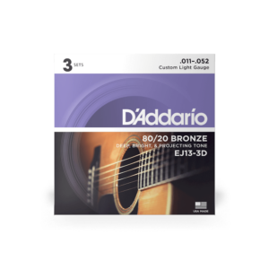 D’addario ej13-3d pack 3 mute bronze wound custom light 011/052