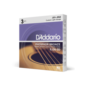 D’addario ej26-3d pack 3 mute bronze wound custom light 011/052