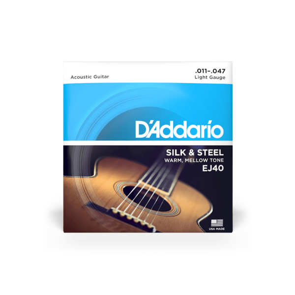 D’addario ej40 silk & steel folk guitar 11-47