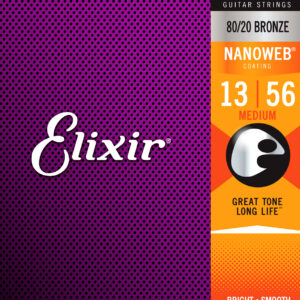 ELIXIR 11102 NANOWEB CUSTOM LIGHT CORDIERA PER CHITARRA ACUSTICA 80/20 BRONZE WOUND CUSTOM LIGHT – 013/056