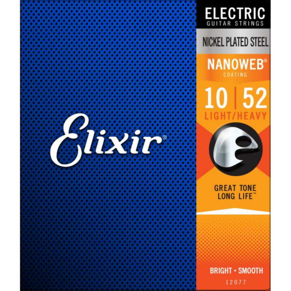 ELIXIR 12077 NANOWEB LIGHT HEAVY MUTA DI CORDE PER CHITARRA ELETTRICA LIGHT HEAVY - 010/052
