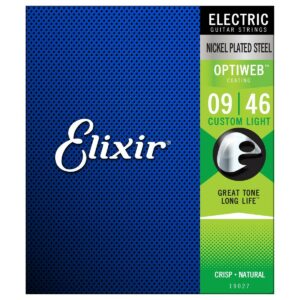 ELIXIR OPTIWEB 19027 CUSTOM LIGHT MUTA DI CORDE PER CHITARRA ELETTRICA NIKEL WOUND 009-046