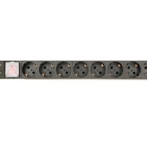 ENERGENIE EG-PDU-014 MULTIPRESA DA 1U RACK 8 PRESE SCHUKO PULSANTE LUMINOSO CON COVER E CAVO 3 MT