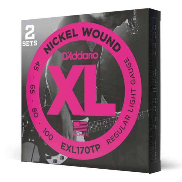 D'addario exl170tp long scale nickel wound bass light 45-100