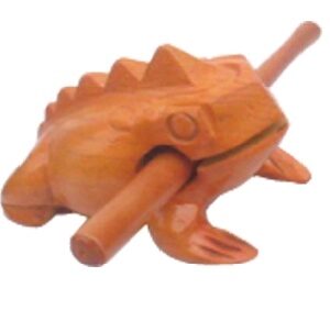 EXTREME JB258 FROG WOOD BLOCK RANA IN LEGNO COLORE NATURAL