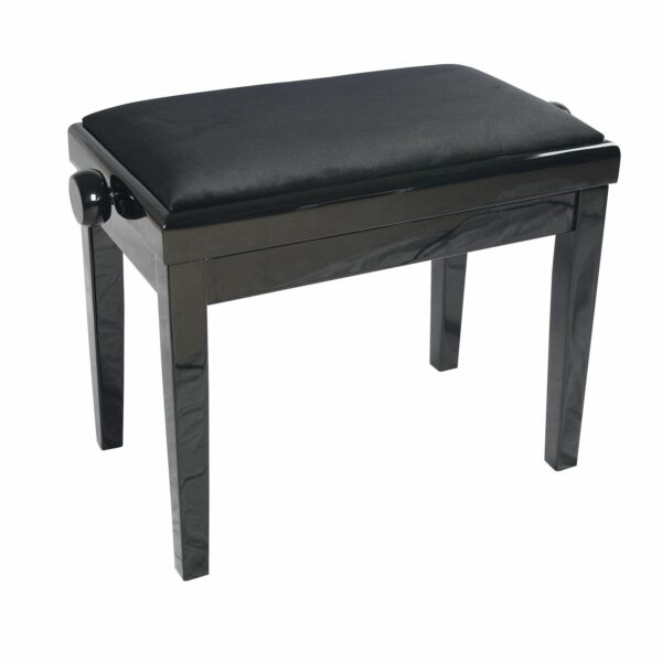 EXTREME 95703 BLACK PIANO BENCH PANCHETTA PER PIANOFORTE IN LEGNO FINITURA NERA LUCIDA