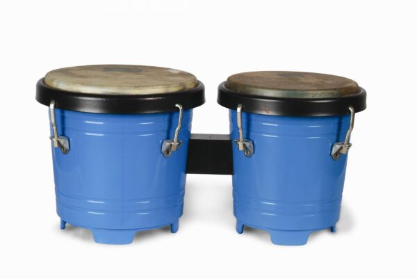 EXTREME BG4255-BL DOPPIO BONGO IN PLASTICA MISURA 4,25" + 5" VERA PELLE ACCORDATURA MECCANICA IN METALLO COLORE BLU