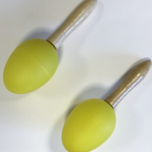 EXTREME DP12 COPPIA MARACAS IN PLASTICA MANICO IN LEGNO COLORE GIALLO