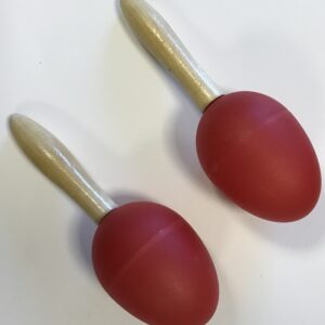 EXTREME DP12 COPPIA MARACAS IN PLASTICA MANICO IN LEGNO COLORE ROSSO