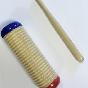 EXTREME G-01-COLOR STRUMENTO A PERCUSSIONE GUIRO SHAKER IN LEGNO COLORE NATURAL DUE COLORI ALLE ESTREMITA’