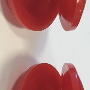 EXTREME G1-CS COPPIA CASTAGNETTE IMITAZIONE IN PLASTICA NACCHERE PROFESSIONALI COLORE ROSSO
