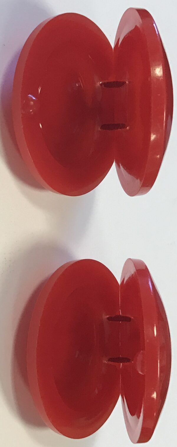 EXTREME G1-CS COPPIA CASTAGNETTE IMITAZIONE IN PLASTICA NACCHERE PROFESSIONALI COLORE ROSSO