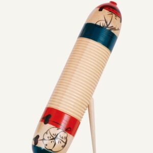 EXTREME G1 STRUMENTO A PERCUSSIONE GUIRO IN LEGNO DIPINTO A MANO